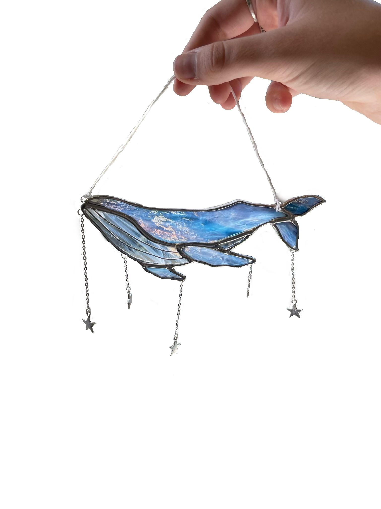 whale stained glass